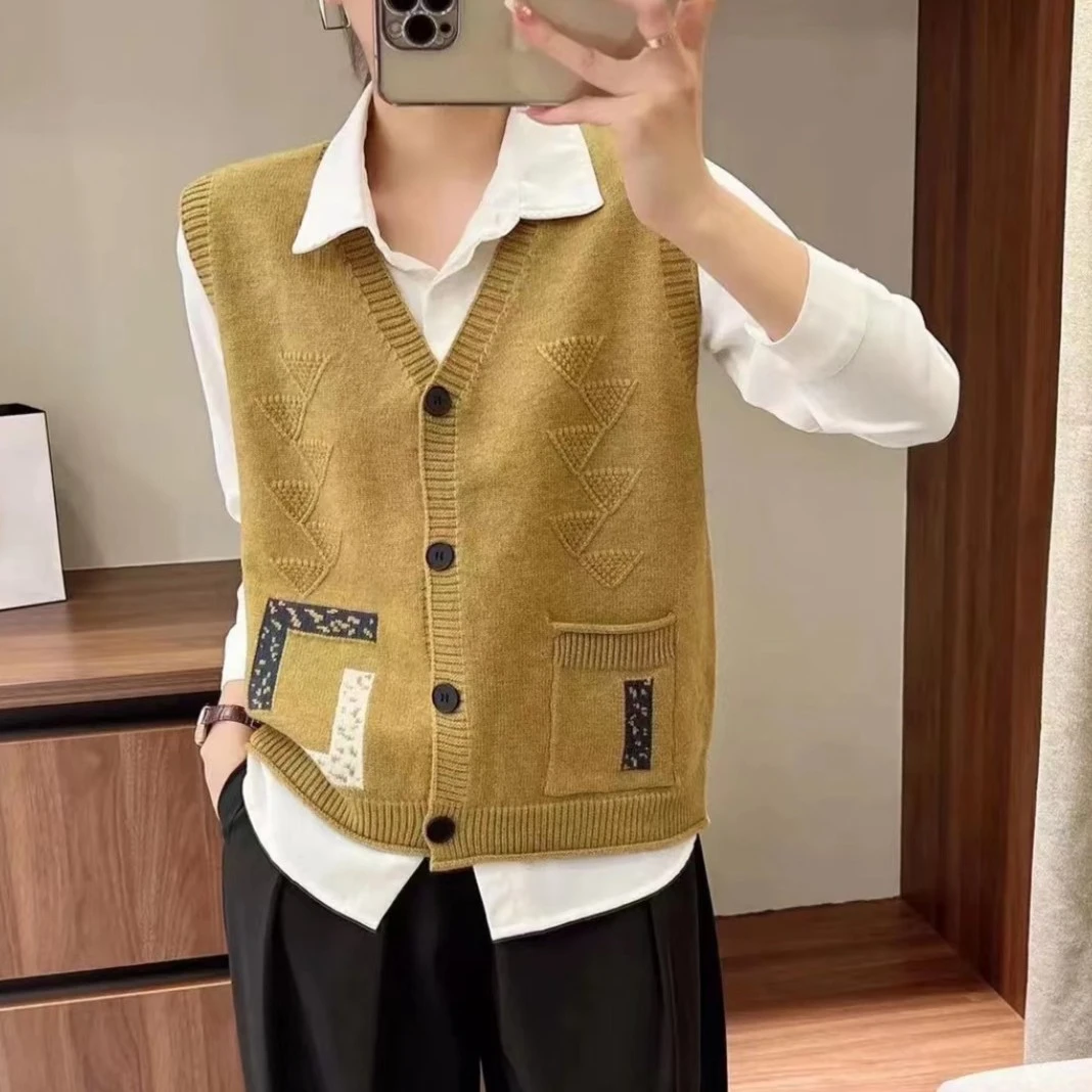 开衫针织背心马甲女款秋季新款外穿小香风上衣叠穿毛衣外套坎肩潮