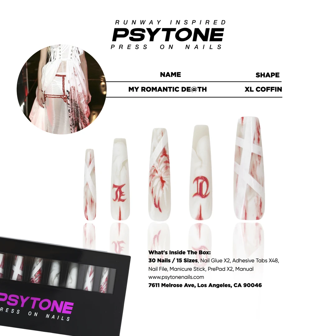 幻调我的浪漫湮灭 My Romantic Death| 猩红哥特超长穿戴美甲1125