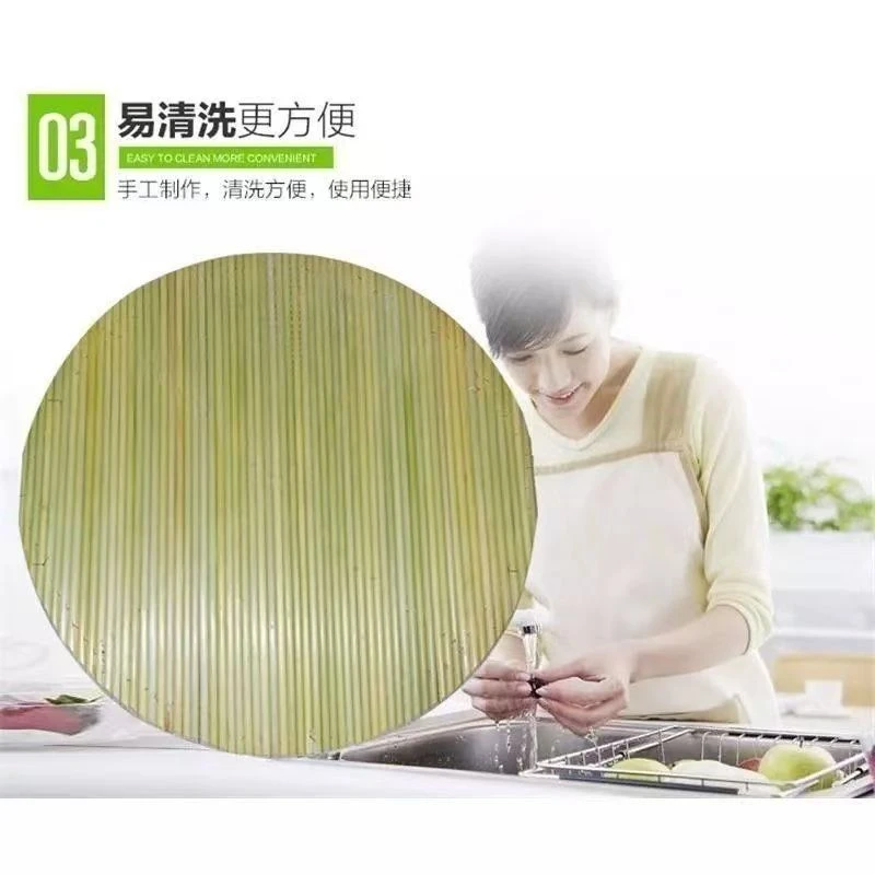 绿杆饺子帘纯手工双层高粱秆盖帘绿色圆形盖垫加厚锅高粱杆饺子帘