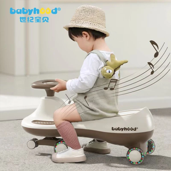 Babyhood/世纪宝贝遛娃神器静音闪光儿童带娃神器防侧翻