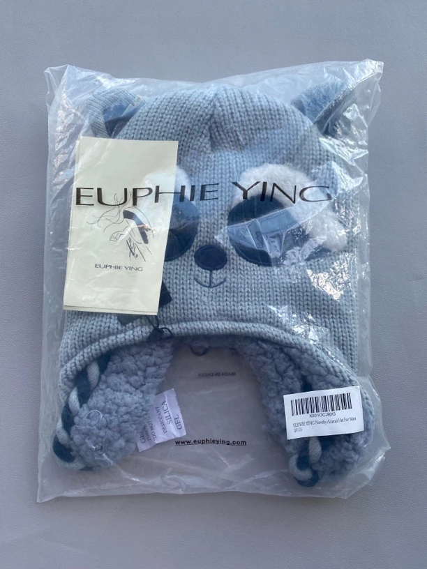 外贸儿童冬款加厚3-8岁针织护耳羊羔绒加绒帽子