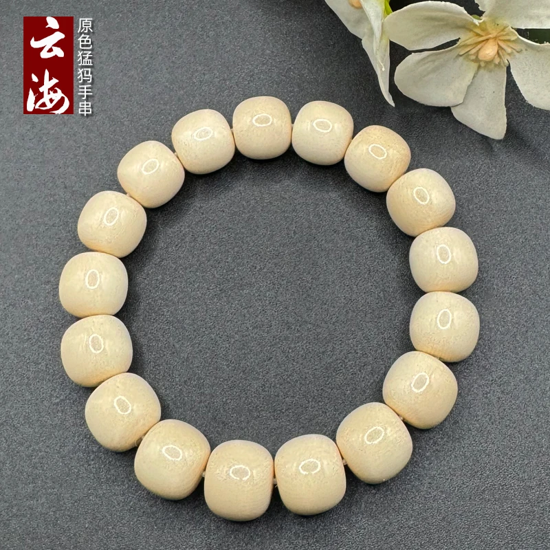 天然猛犸牙手串【原色无暇】9-猛犸手串22mm