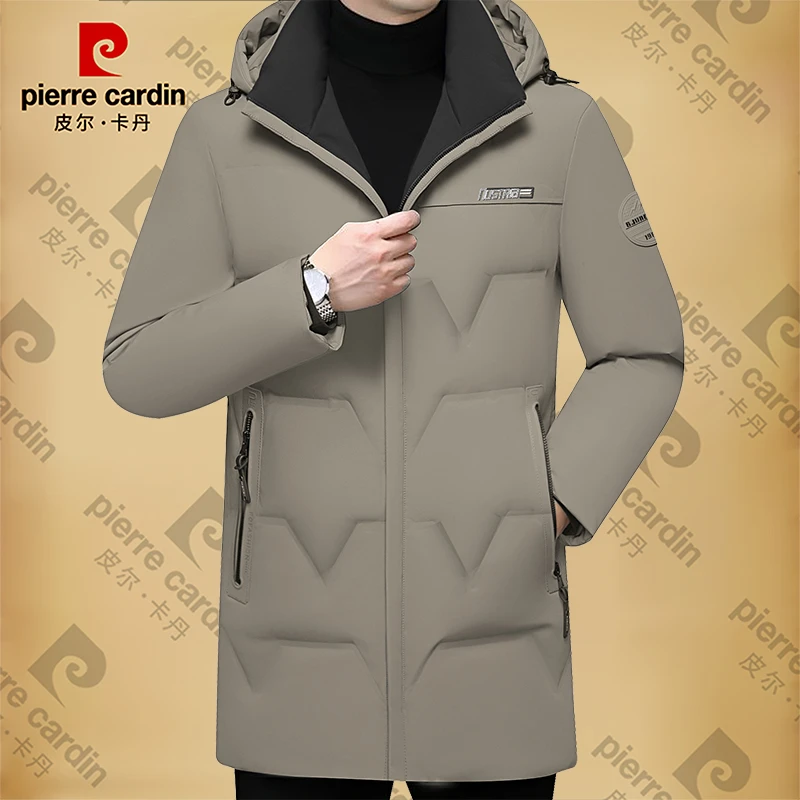 皮尔卡丹男士新款高档商务休闲棉袄保暖外套男装加厚潮冬季新款潮