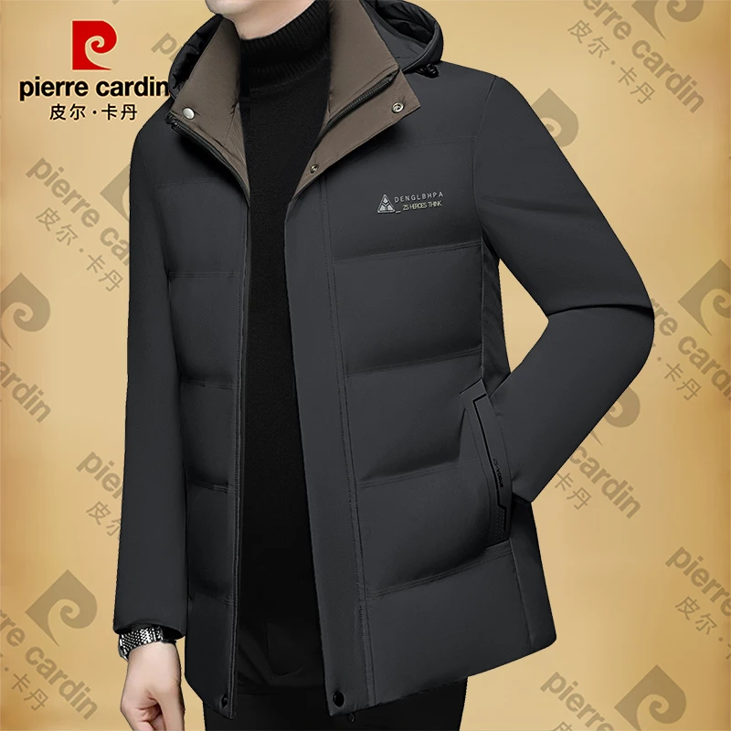 皮尔卡丹男士新款高档商务休闲棉衣加厚保暖棉袄外套冬季新款短款
