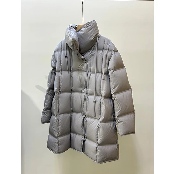 戎柠【RONGNING】大牌时尚中长款翻领羽绒服