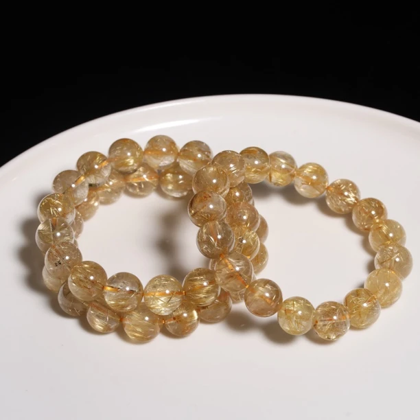 手工设计金板钛水晶手串多样性发一#1500