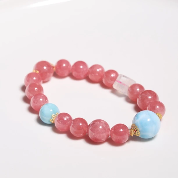 手工设计魅力无x18k海纹石多宝手串多样性发一