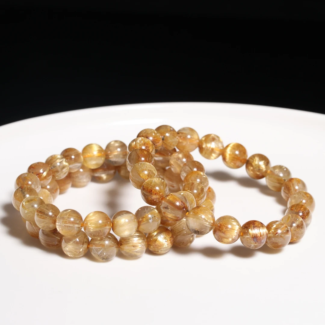 手工设计金板钛水晶手串多样性发一#4500/4000