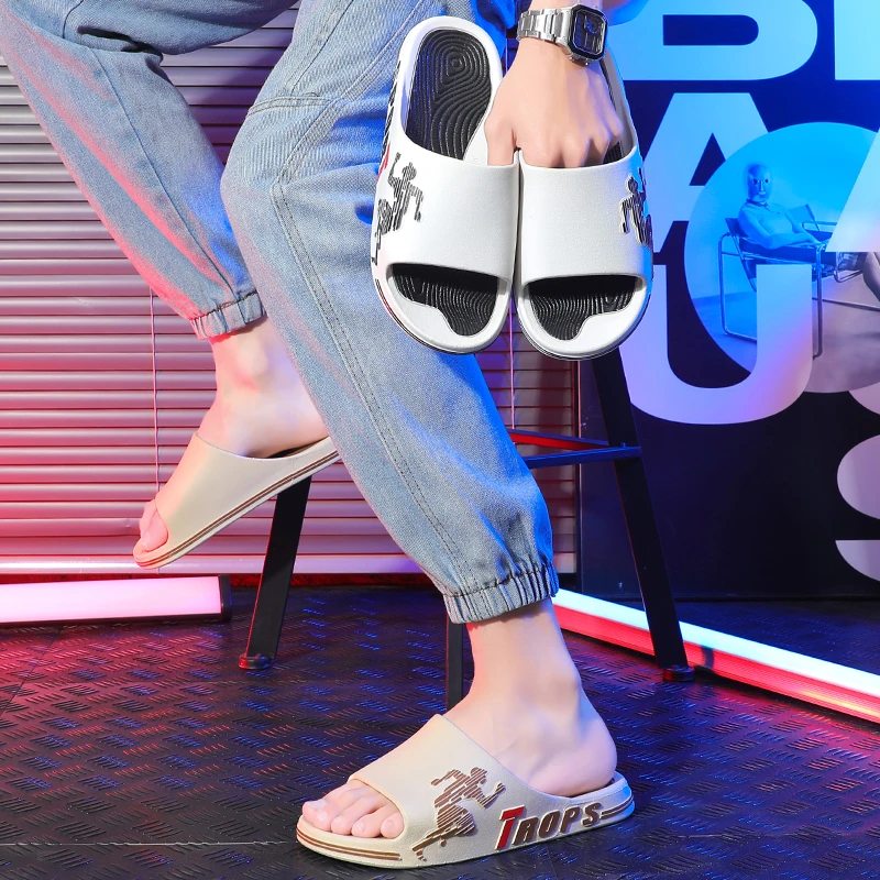 运动拖鞋男夏季外穿大码室外潮流防滑耐磨居家用沙滩男士凉拖户外