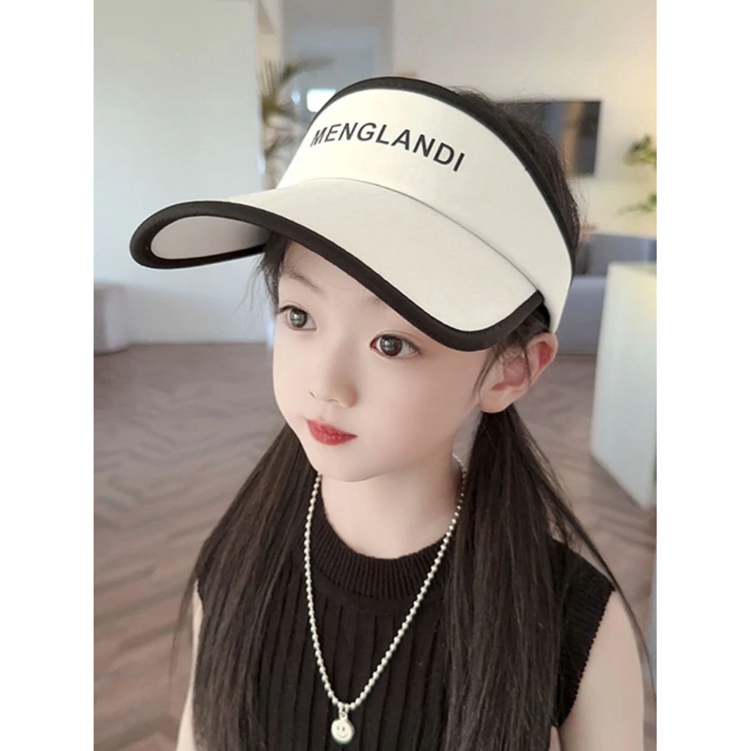 upf50+儿童帽子夏季防紫外线男女童防晒空顶帽宝宝大檐遮阳鸭舌帽