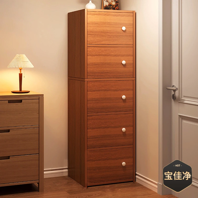 斗柜储物柜五斗柜客厅靠墙窄立柜储物柜简约现代收纳柜板式柜子