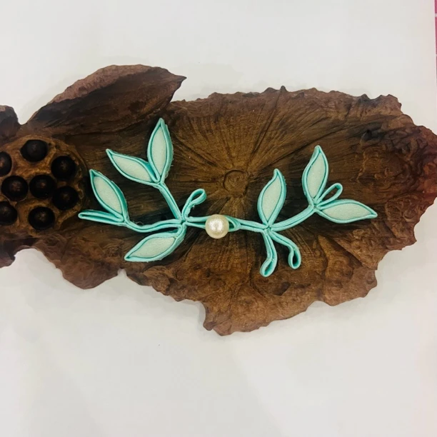 中式旗袍唐装扣子手工定制编织盘扣叶子盘扣