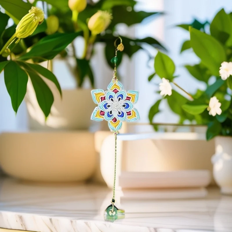 非金属布艺吊坠 E006中式旗袍手工定制编织盘扣宝相花压襟D