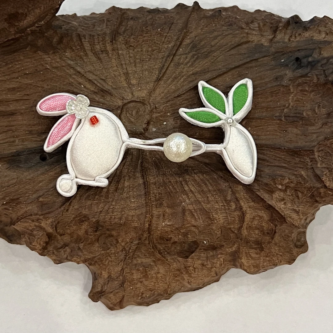 A002中式旗袍唐装扣子手工定制编织盘扣兔子盘扣