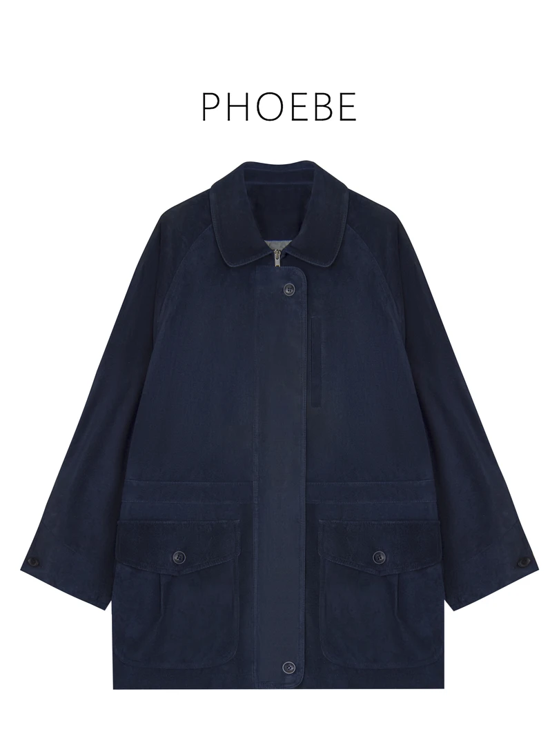 NONO【时尚外套】PHOEBE叶姐 秋季设计师抽绳收腰复古H40816060A