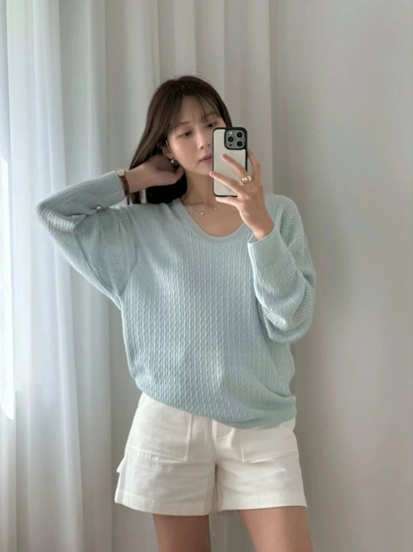 惊喜【Ta 针织防晒 】PHOEBE叶欧尼 舒适针织T恤HF4032308C