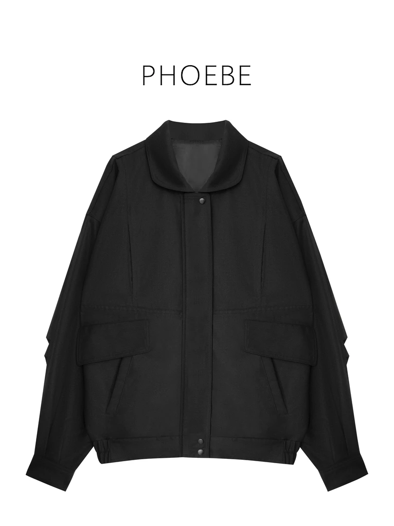NONO【时尚外套】PHOEBE叶姐 秋季穿搭流行飞行员夹克H40816064A