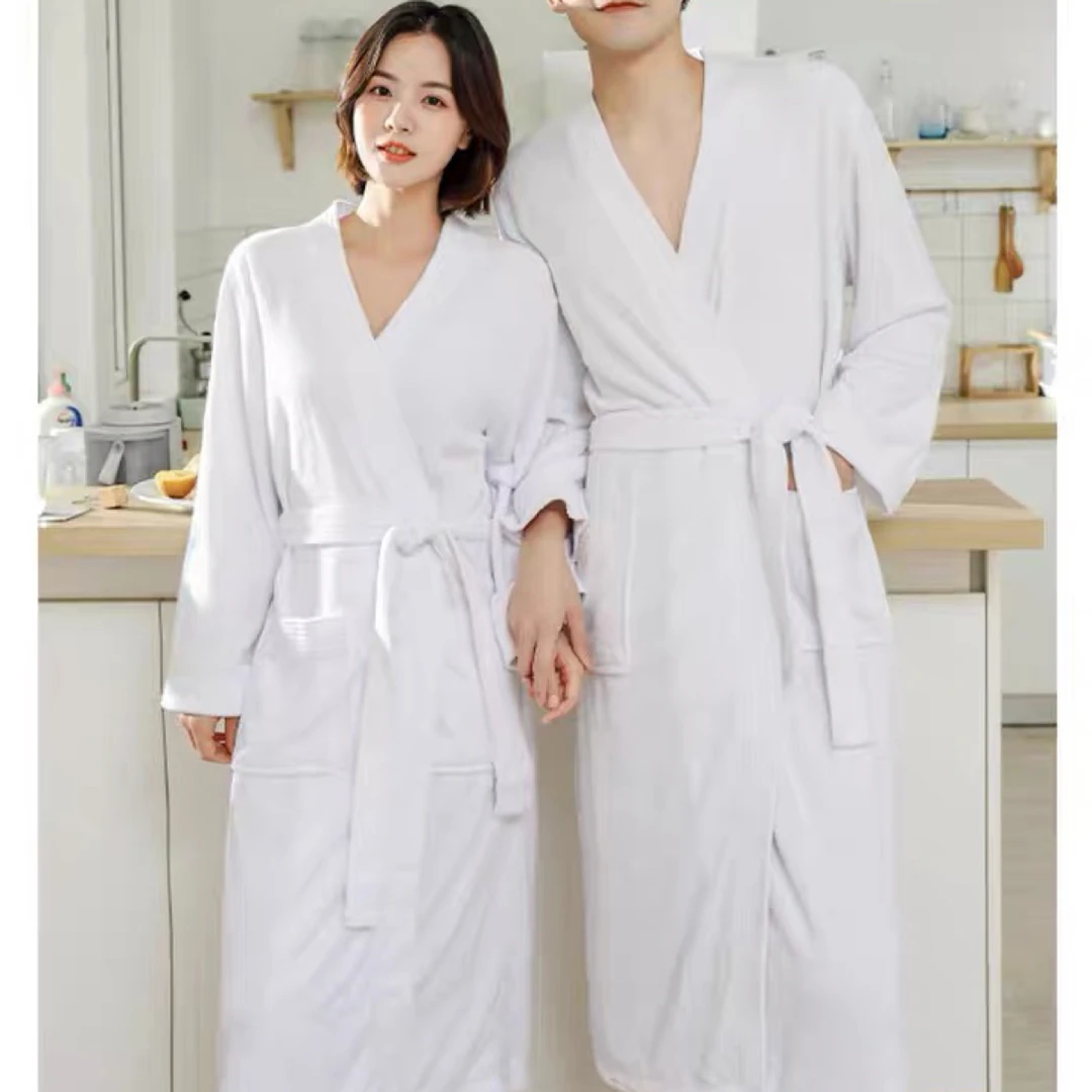 毛巾布睡衣家居服情侣浴衣男士女士春秋夏季薄款睡衣春夏浴袍长袖