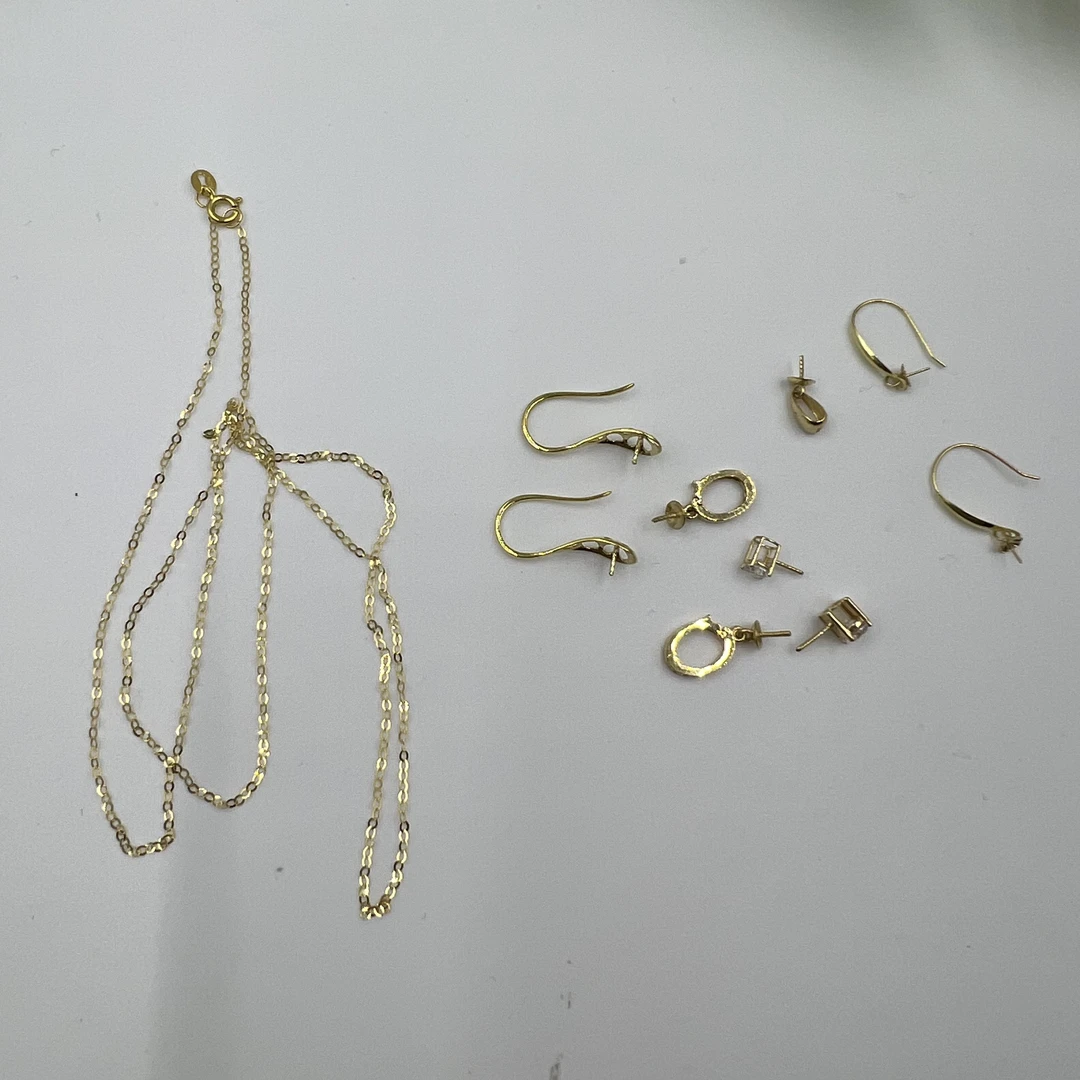 【飛梵匠造•优选】18K真金配件吊坠耳饰
