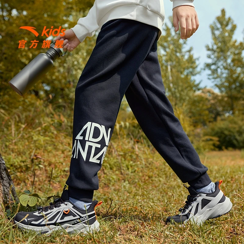 安踏儿童大童秋季针织运动户外雅丹风穿搭运动休闲长裤A52437706