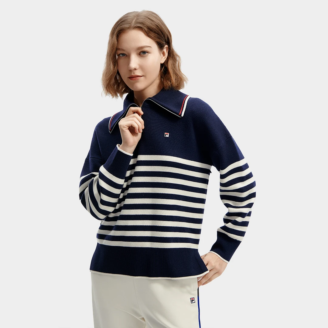 Fila/斐乐女士初秋【商务休闲简约百搭】舒适编织衫毛衣 F11W411406