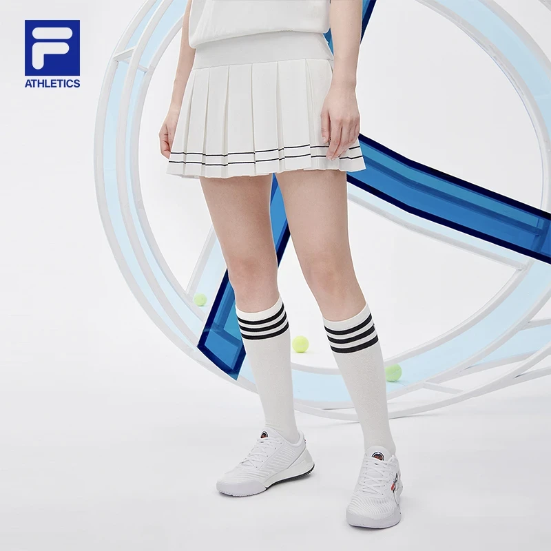 【半身裙】FILA/斐乐女装夏季新款尤莱特穿搭时尚休闲运动百褶半裙