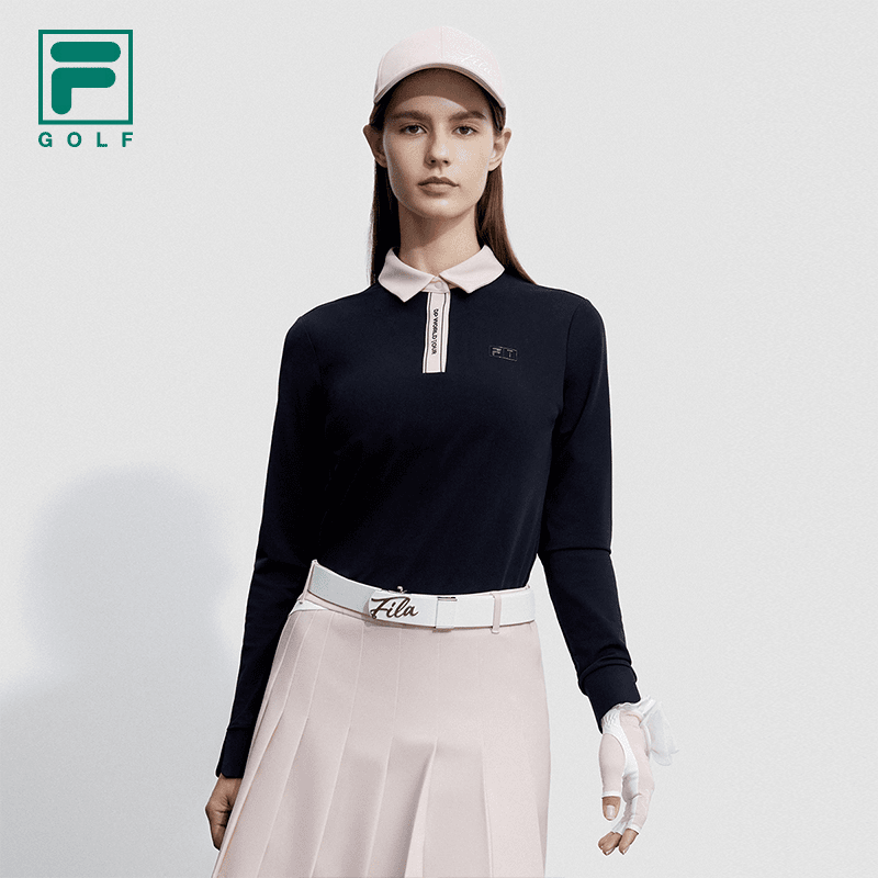 Fila/斐乐女装【高弹高尔夫长袖POLO衫】秋冬运动上衣 A11W345207