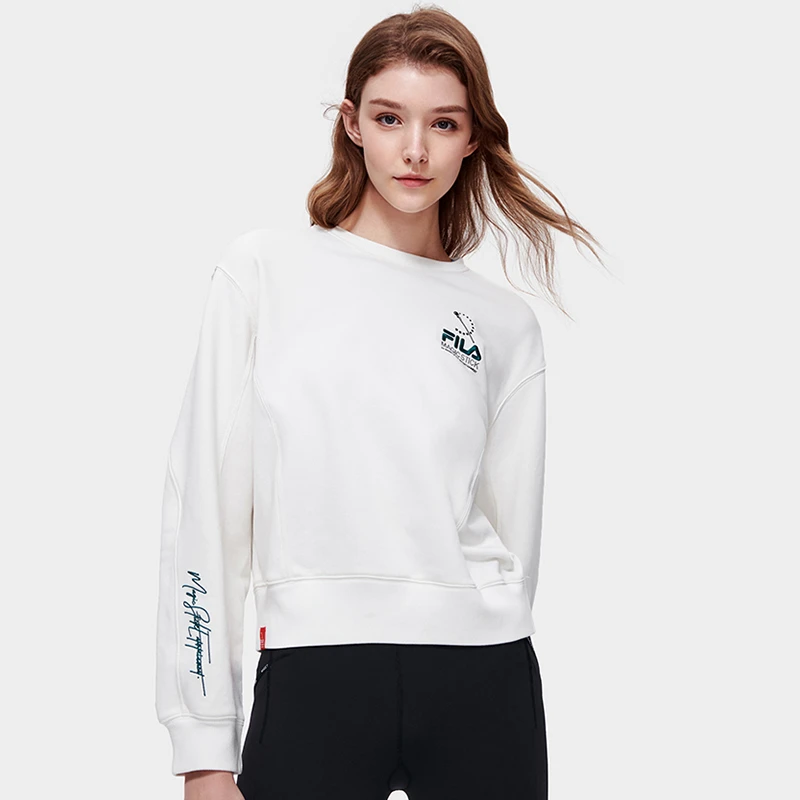 Fila/斐乐女子春季新款时尚休闲百搭运动套头圆领卫衣 F11W319208