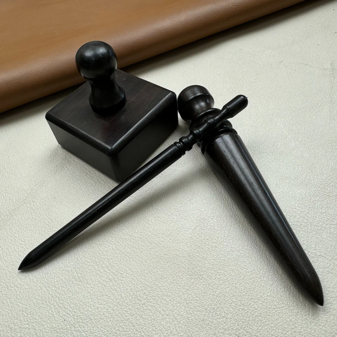 *紫光檀磨边棒 卡槽尺合理木质硬度好无毛刺 手工皮具DIY基础工具