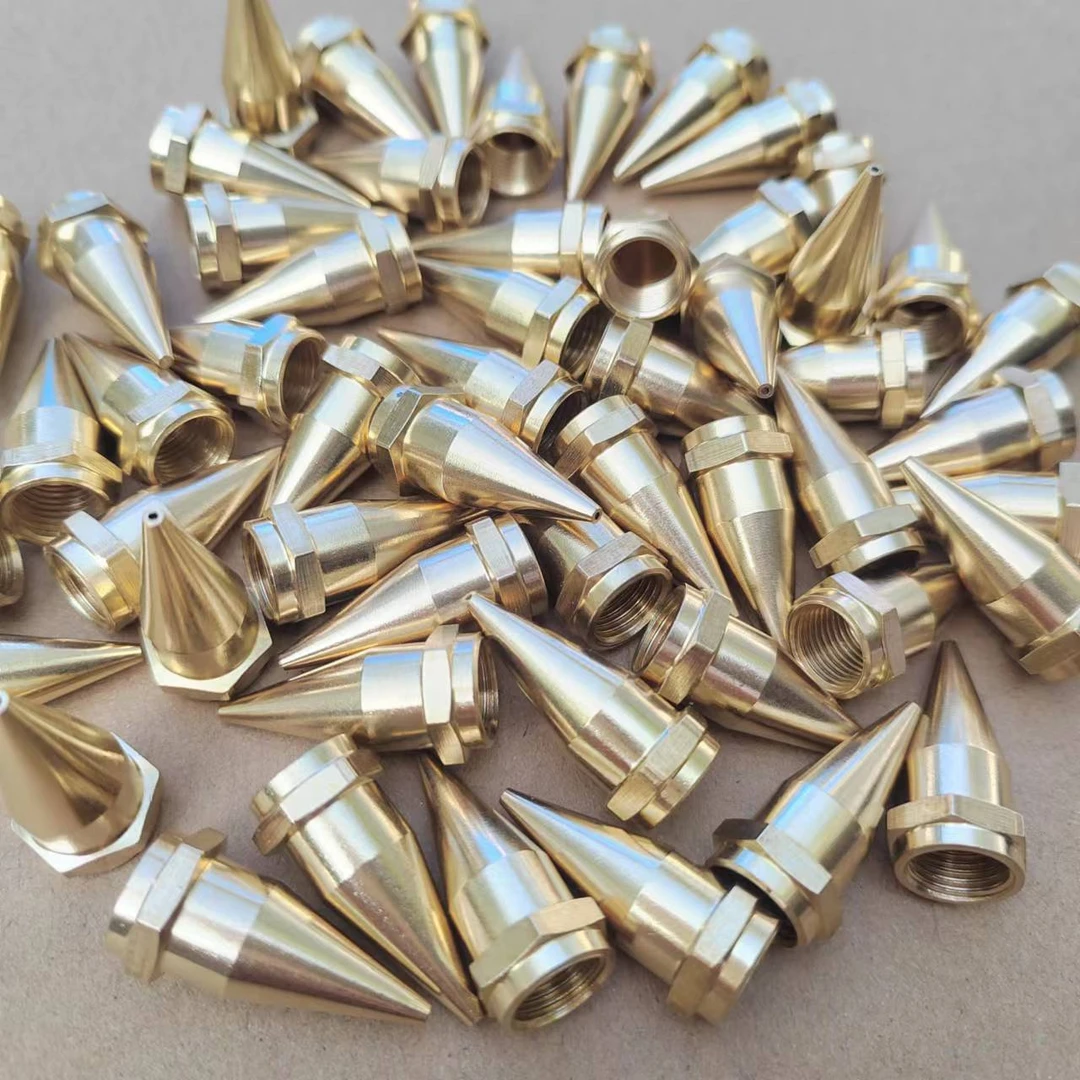 纯铜 黄油枪油嘴枪头尖嘴 耐腐蚀细尖嘴气手动防爆不漏油枪嘴通用