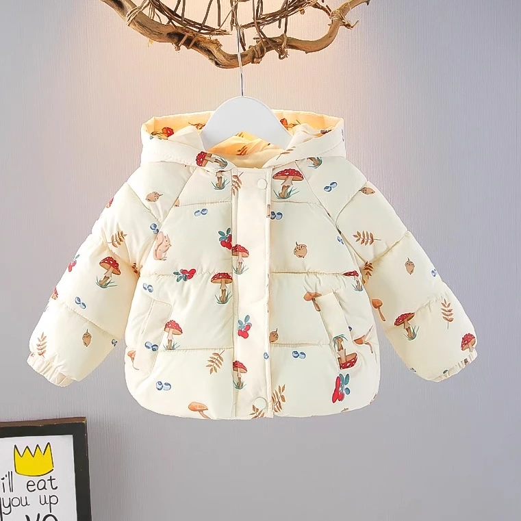 女童冬季棉服2025新款洋气儿童加绒加厚棉衣宝宝秋冬洋气夹棉外套