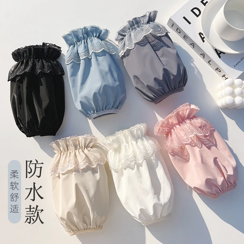 秋冬季防水袖套女短款家务办公护袖工作耐脏袖头时尚袖筒韩版套袖