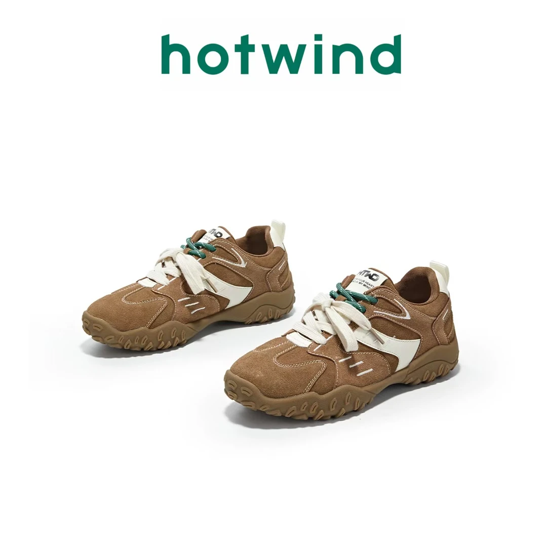 Hotwind/热风2025秋季雅痞风小众复古德训鞋百搭时尚软底跑鞋