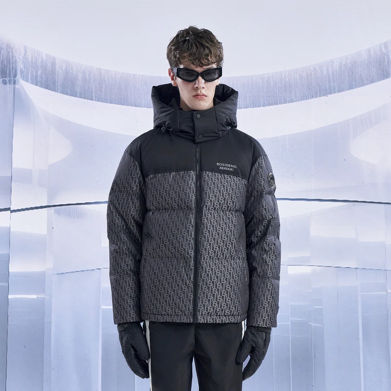 波司登【ANNAKIKI联名连帽款】波司登冬季男女短款羽绒服B30143550