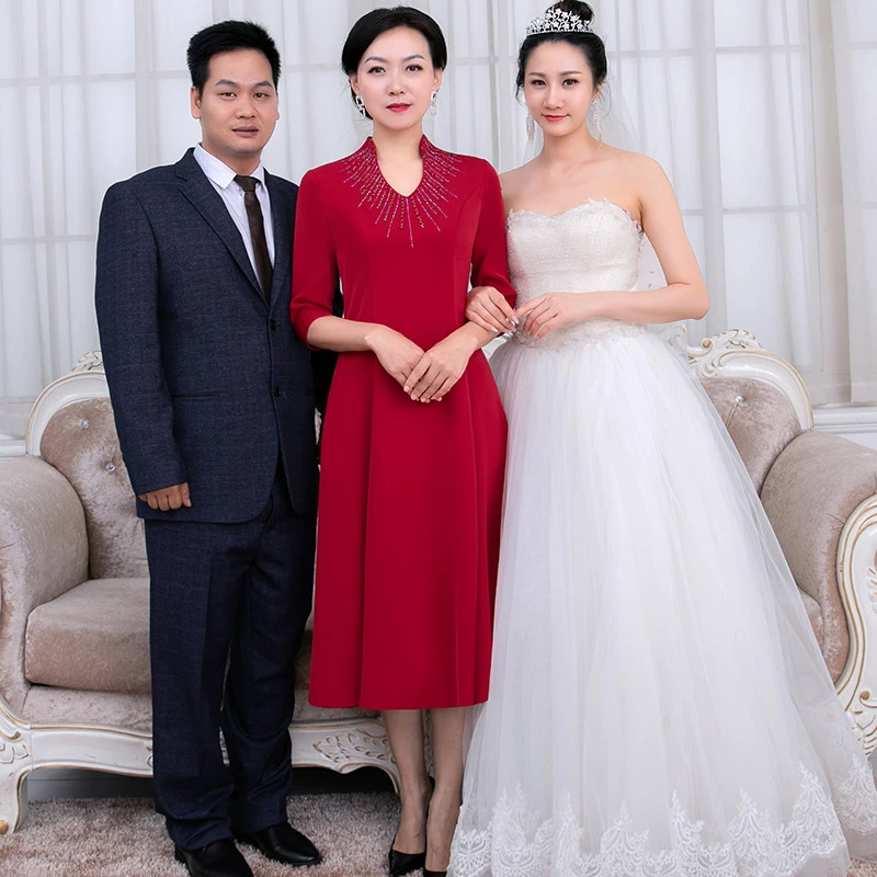 5028高端夏季长款喜妈妈婚服婚礼婚宴宴会晚礼服日常可穿高贵优雅