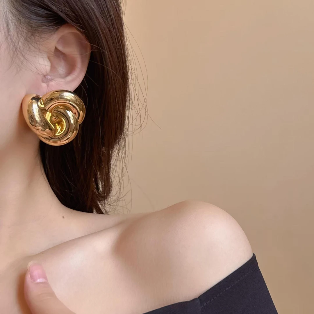 钛钢耳饰 SS姗姗气质轻奢时尚百搭复古法式简约耳环20760061