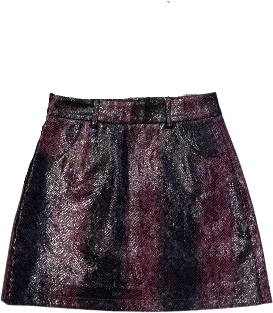 【8】SS姗姗2024秋款气质时尚百搭复古女装半身裙20860133