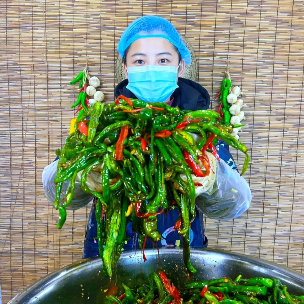 家常味江西农家腌制绿色蔬菜口感新鲜脆爽手工酱腌辣椒280克1罐