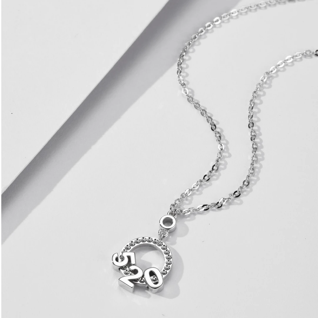 铂星珠宝Pt950简约ins风圆环520套链