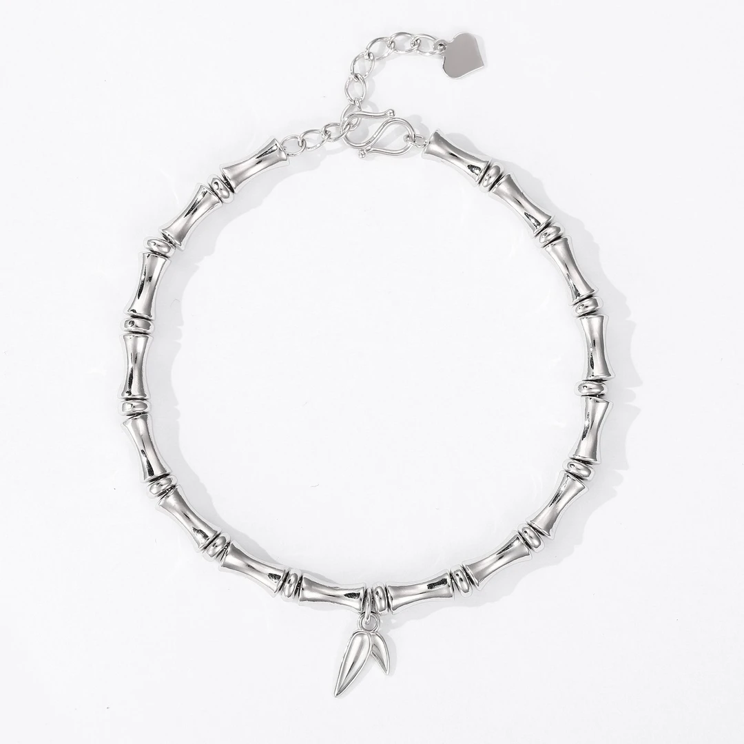 铂星珠宝Pt950竹节手链铂金节节高升手饰百搭时尚气质个性小众