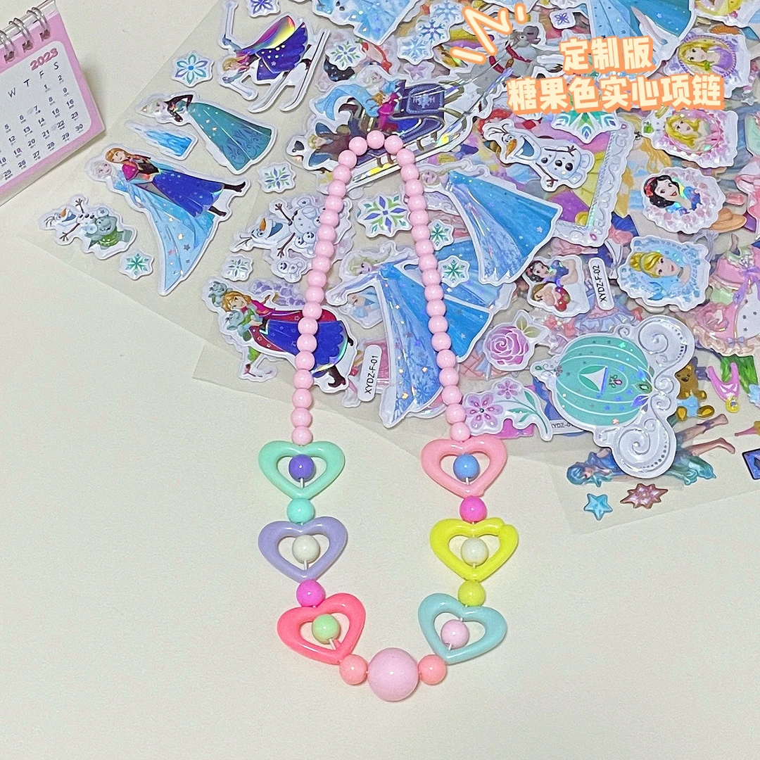 女宝宝贴纸项链首饰款混搭