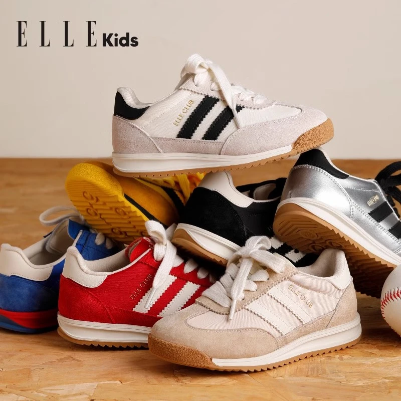 ELLE KIDS童鞋儿童德训鞋秋季新款儿童运动鞋软底时尚男女休闲鞋