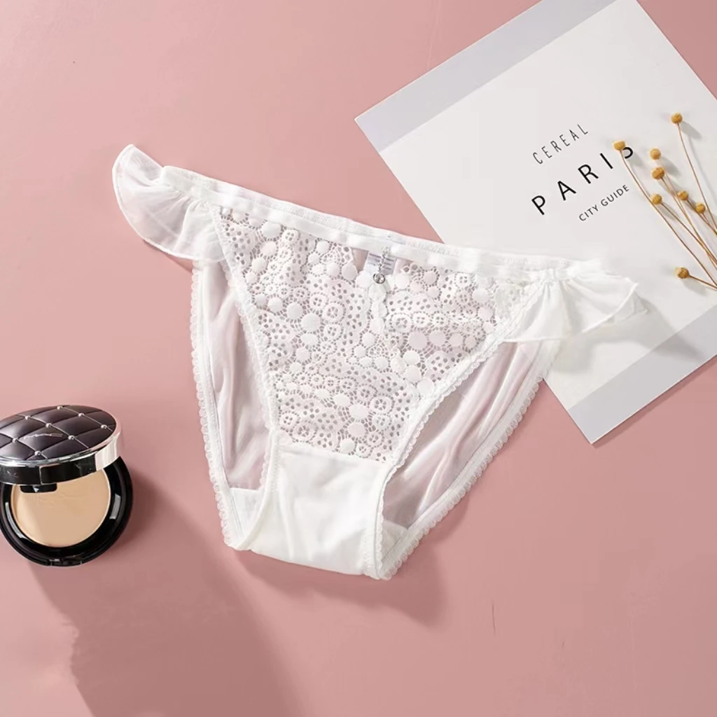 夏季法式轻奢低腰性感微透蕾丝内裤舒适女士三角裤ins风纯欲内裤
