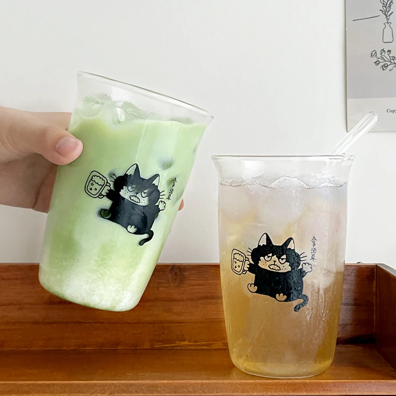 时尚耐高温玻璃杯个性创意咖啡杯简约喝水杯啤酒杯牛奶果汁杯子