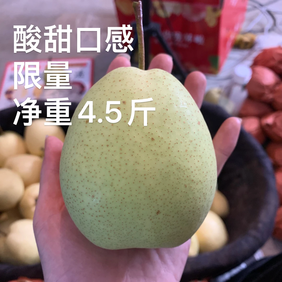 长把梨酸甜新鲜清脆爽口皮薄多汁现摘现发包邮陕西蒲城原产地直发