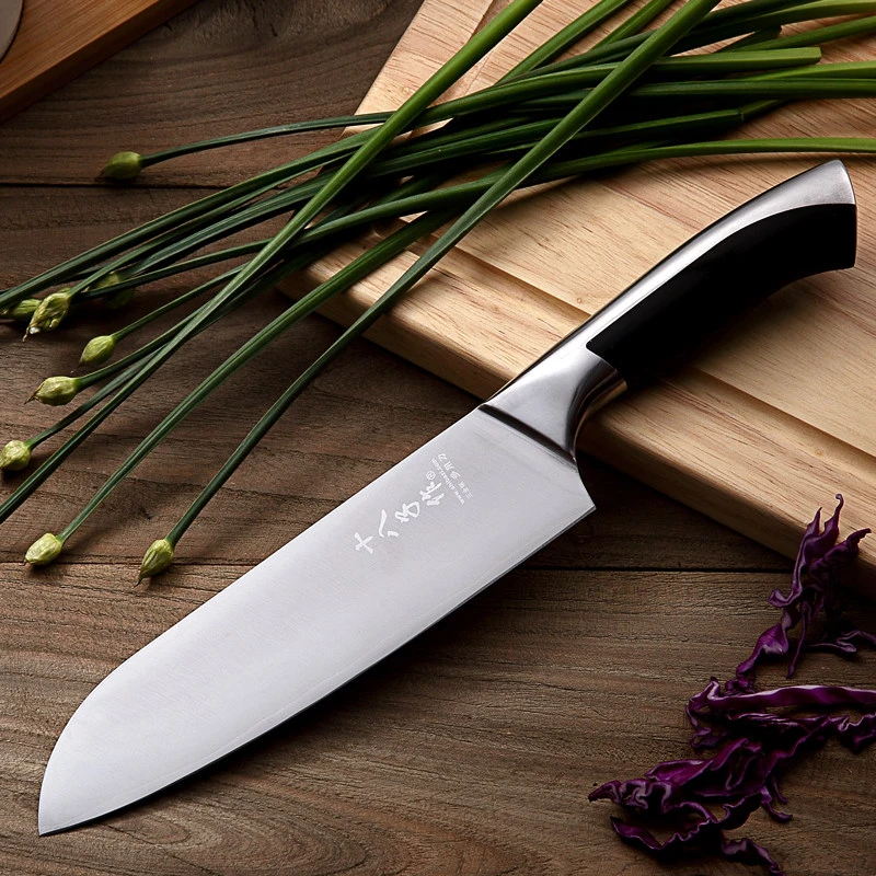 十八子作三层复合钢女士小菜刀主厨刀料理刀典雅多用刀厨师家用