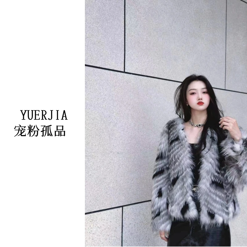 语儿佳【小周专属】YUERJIA狐狸毛貉子毛兔毛真毛外套（直播间拍）