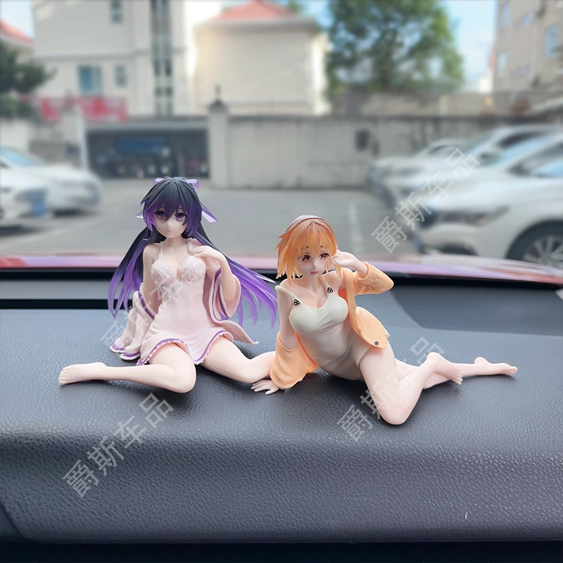 车载摆件约会大作战夜刀神手办动漫美少女汽车中控台装饰车内饰品