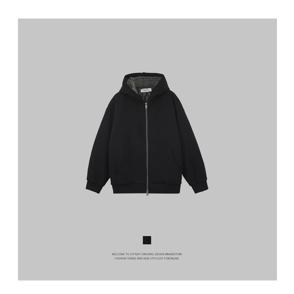 CityDay【楠哥】550g  兰精莫代尔 复古短款加厚棉服外套 7785