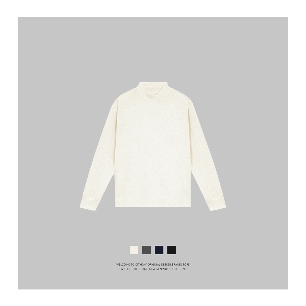 CityDay【楠哥】cleanfit 领口刺绣 Acetate fibre长T 6395